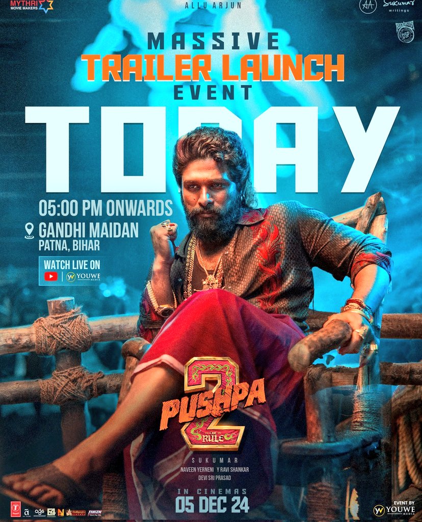 Pushpa 2 Trailer Launch in Patna पुष्पा 2 का ट्रेलर हुआ रिलीज