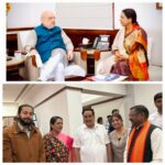 सांसद डॉ. लता वानखेड़े ने दिल्ली प्रवास के दौरान केंद्रीय गृहमंत्री अमित शाह एवं केंद्रीय जल शक्ति मंत्री  सी आर पाटिल से सौजन्य भेंट की